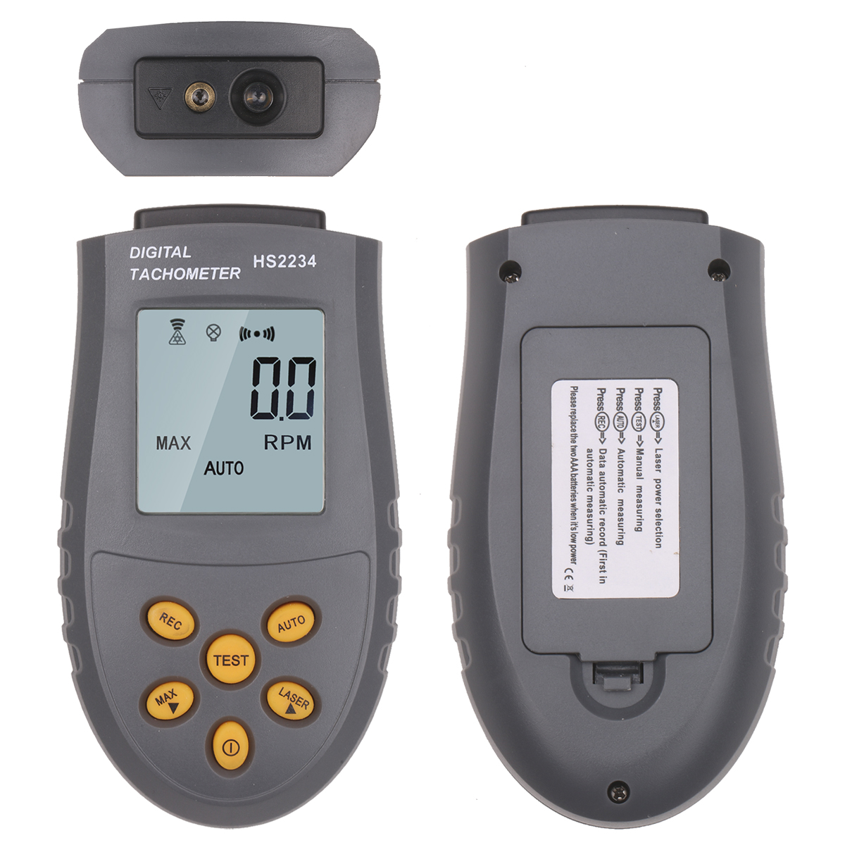 Industrial Handheld Laser - Portable High-precision Digital Tachometer with Laser