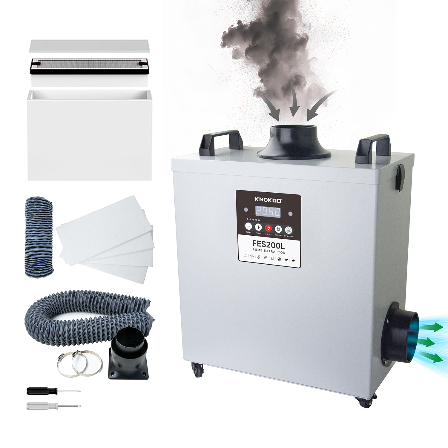 Laser Fume Extractor with Exha - مراجعة Industrial Laser Fume Extractor وسعره