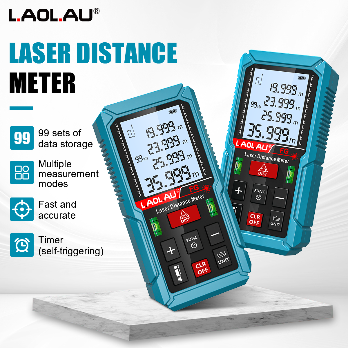 Laser Meter Digital Tape Timer - مراجعة Industrial Laser Rangefinder وسعره