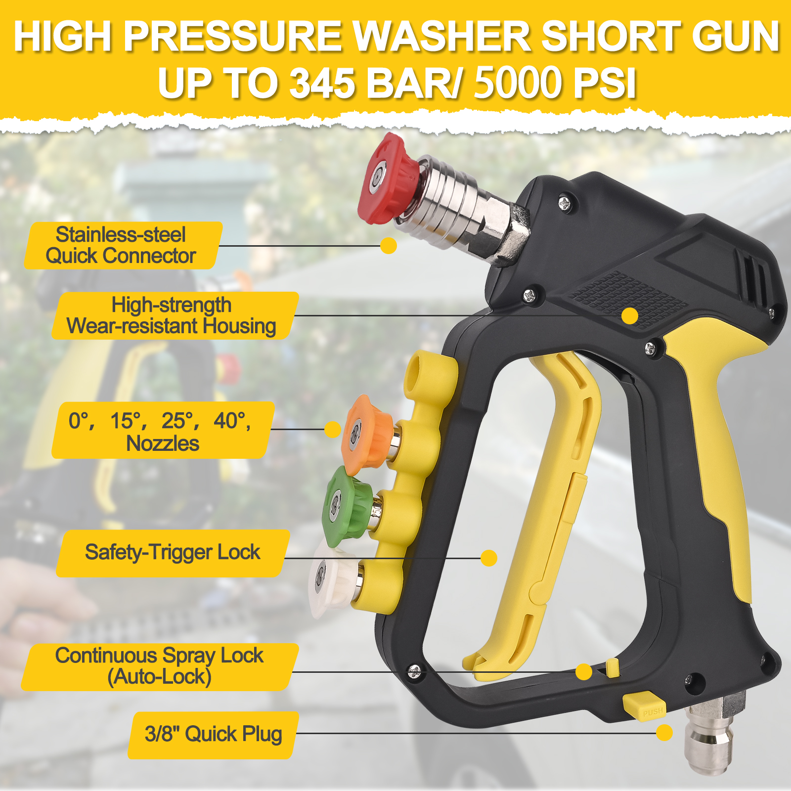 High Pressure Washer Short Spr - مراجعة Laser Nozzle Ceramic وسعره