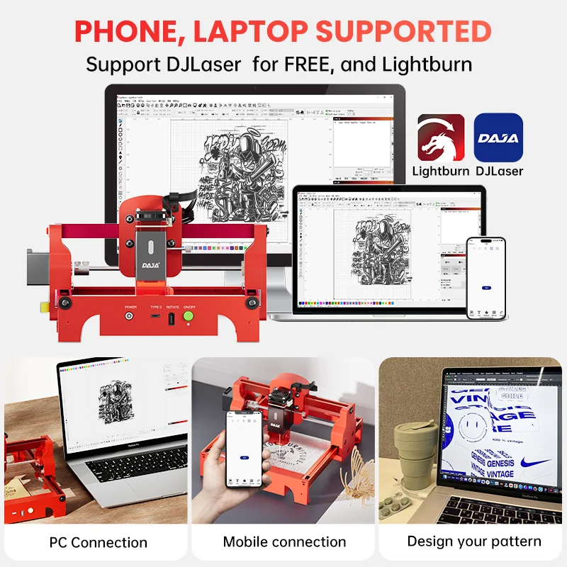 DAJA A7 Laser Engraver 5W Mini - مراجعة Industrial Handheld Laser وسعره