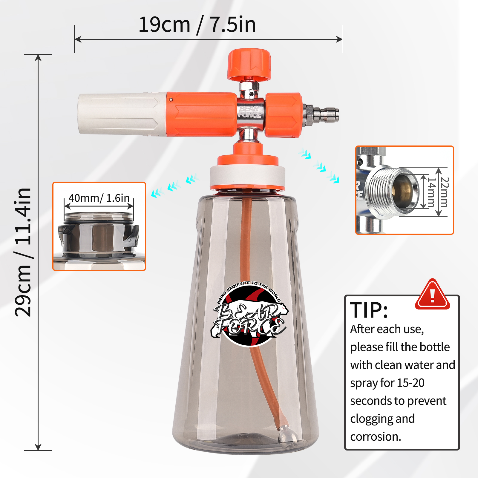 Pressure Washer Upgraded Foam  - مراجعة Laser Nozzle Ceramic وسعره