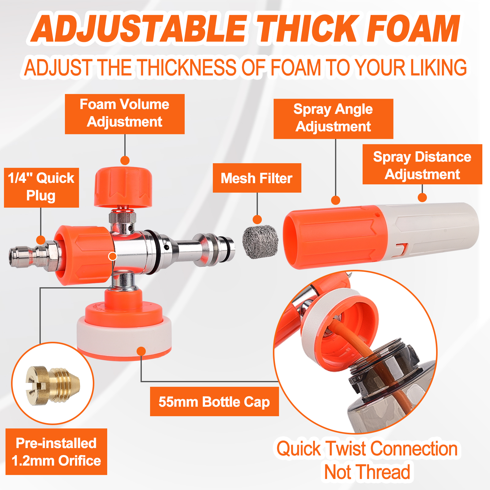 Pressure Washer Upgraded Foam  - مراجعة Laser Nozzle Ceramic وسعره