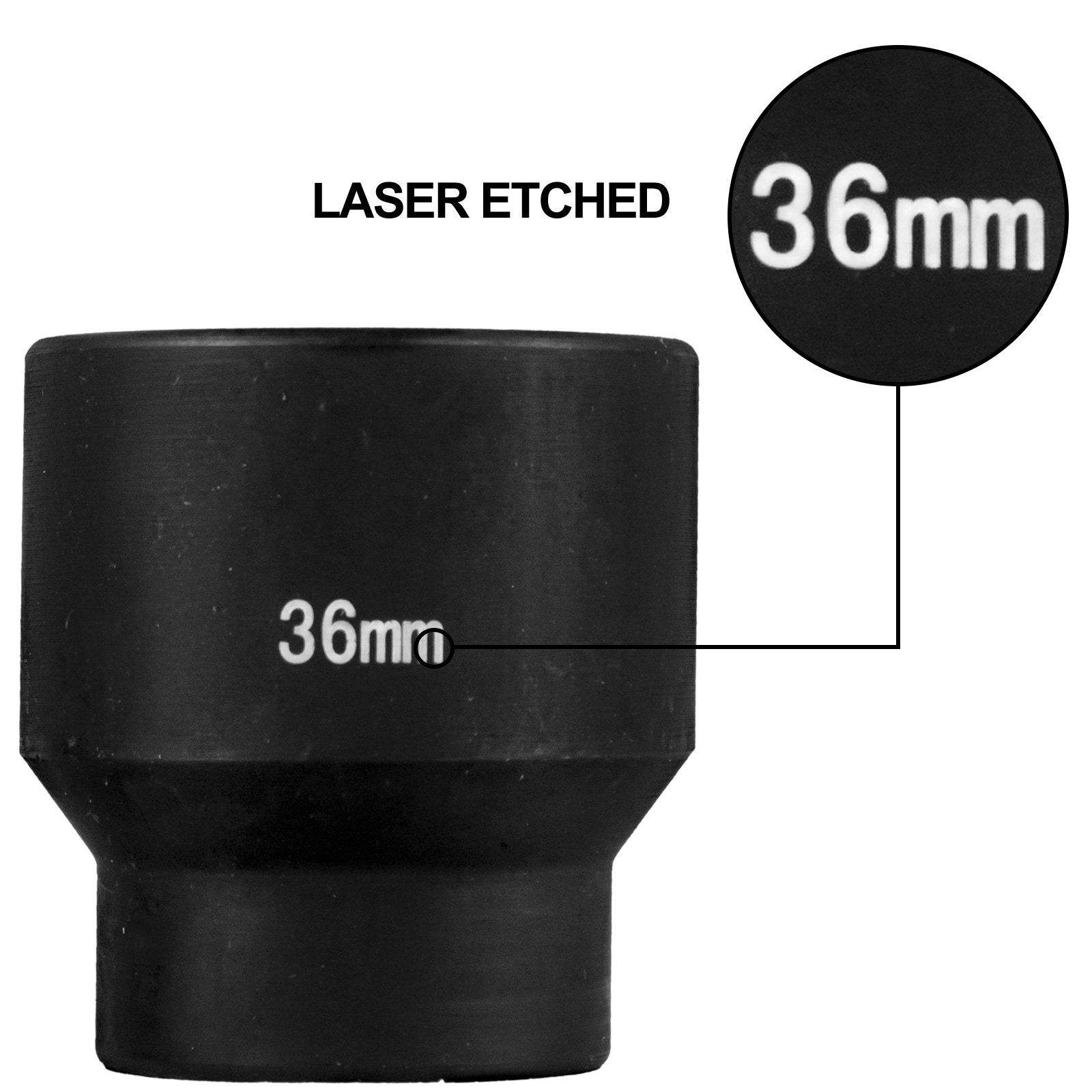 Metric Impact Socket Set, CR-V - مراجعة Industrial Laser Etching وسعره