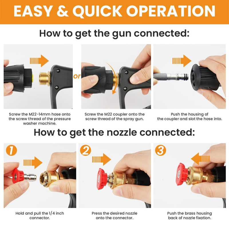 High Pressure Washer Gun with  - مراجعة Laser Nozzle Ceramic وسعره
