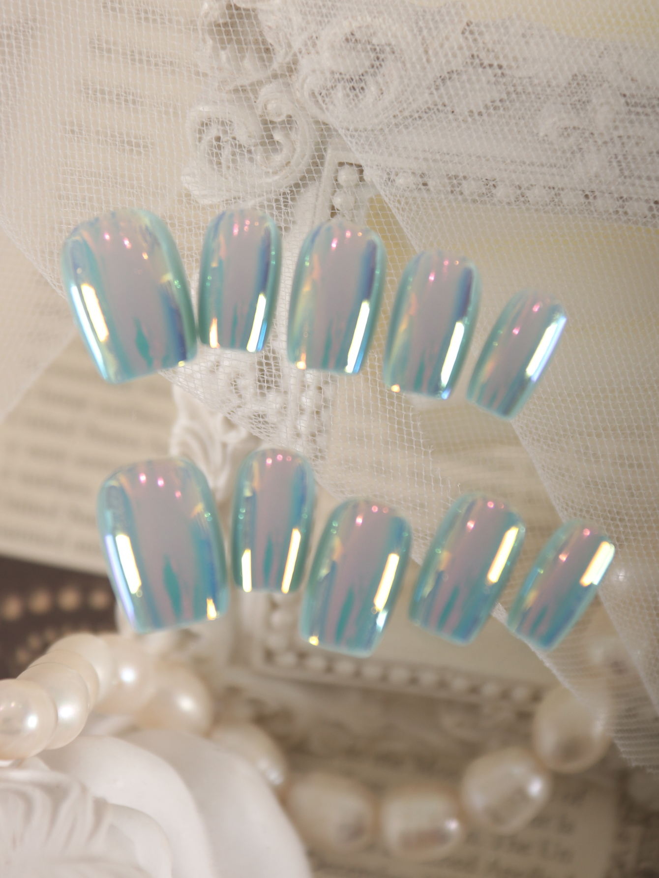 10Pcs Press on Nails Short Blu - مراجعة Industrial Handheld Laser وسعره