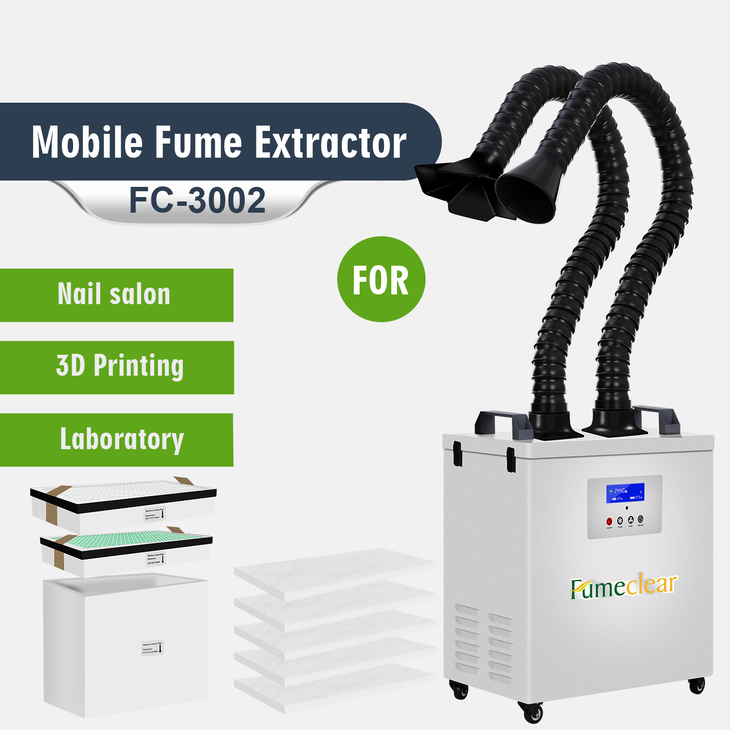 CE Approved Portable Fume Extr - مراجعة Industrial Laser Fume Extractor وسعره